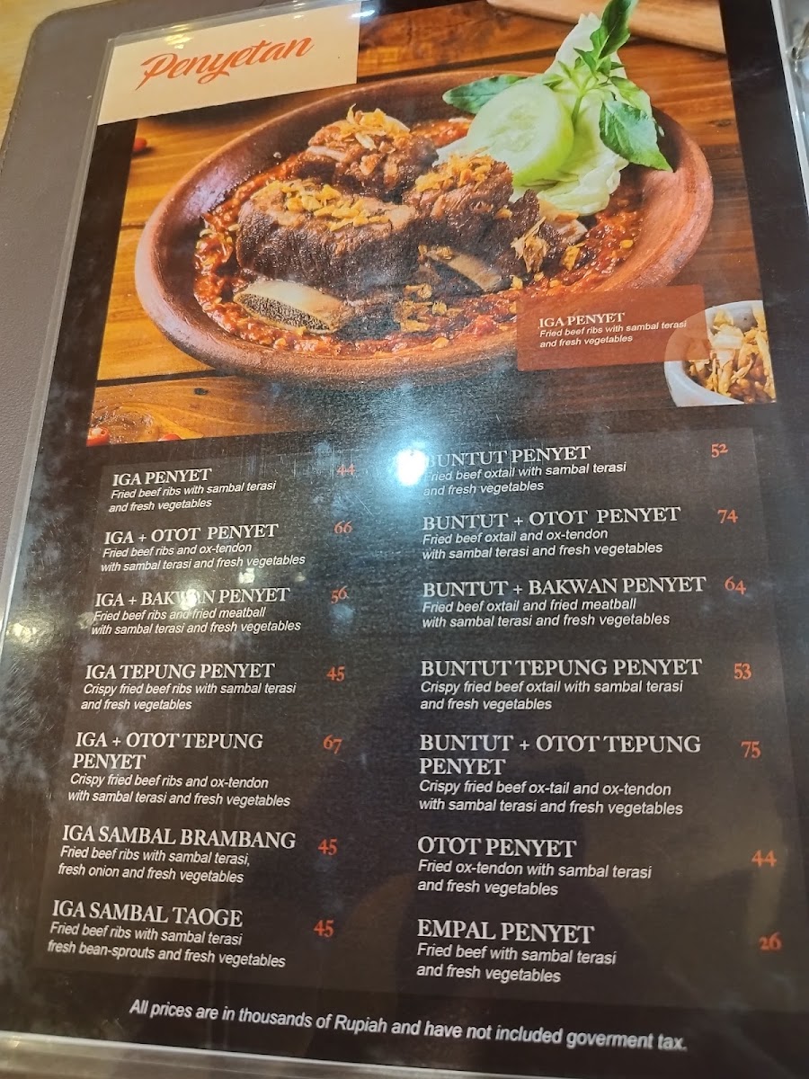 Warung Leko Sidoarjo Menu - Image 1